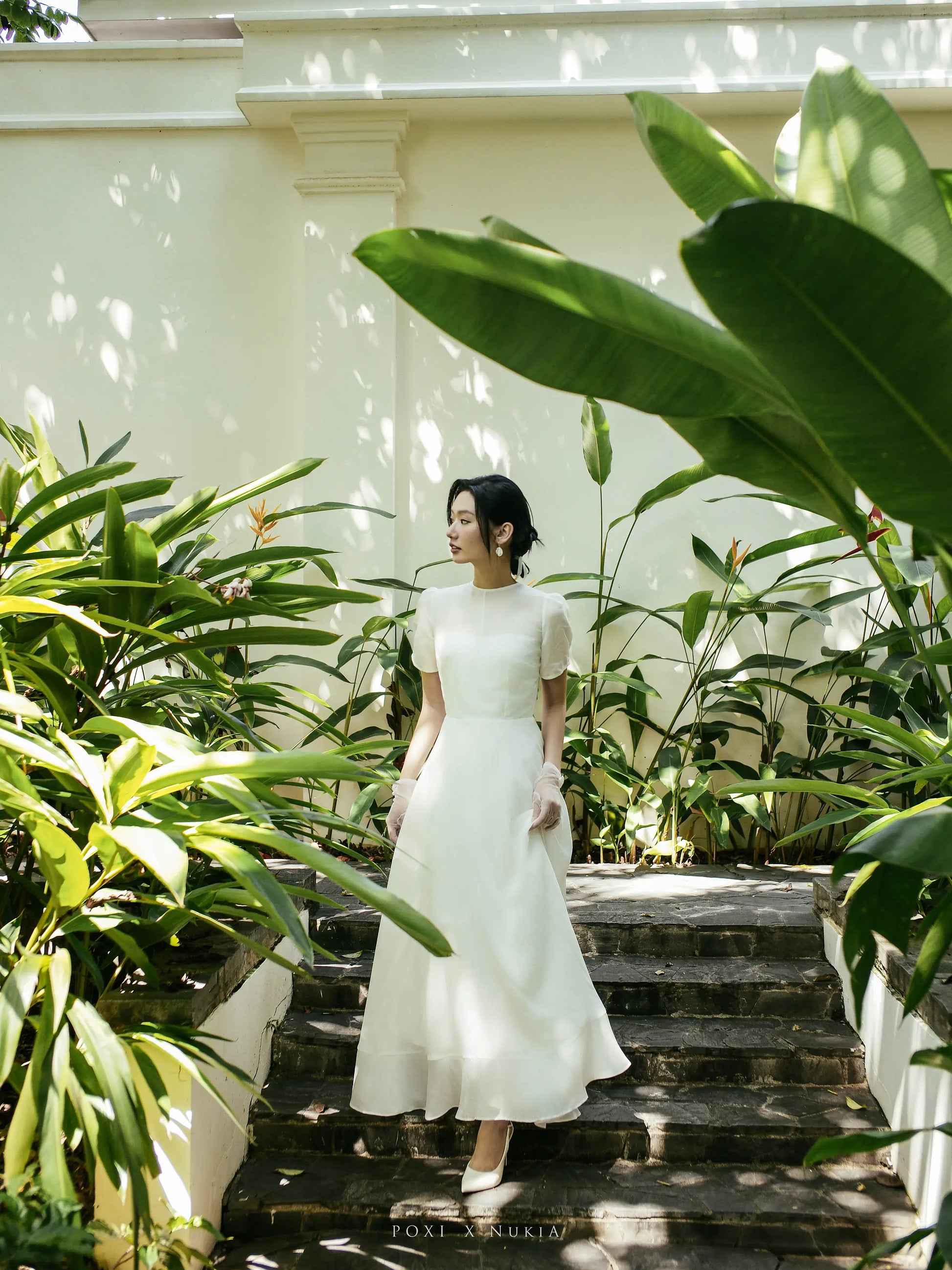 Đầm cổ tròn thân trong form cúp ngực, váy Aline xòe nhẹ - D1813 Regular