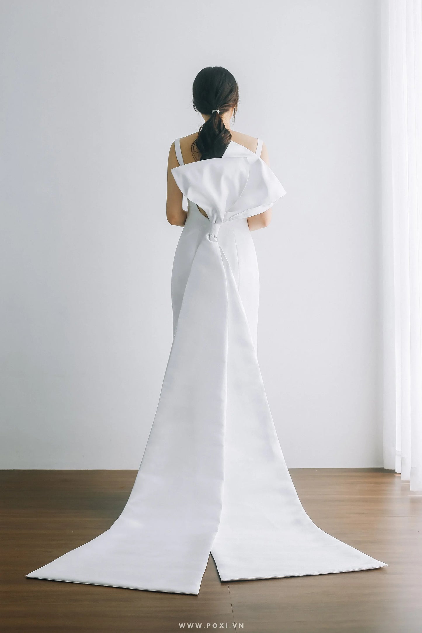 Nơ to bản phối đuôi nơ dài - NO1490