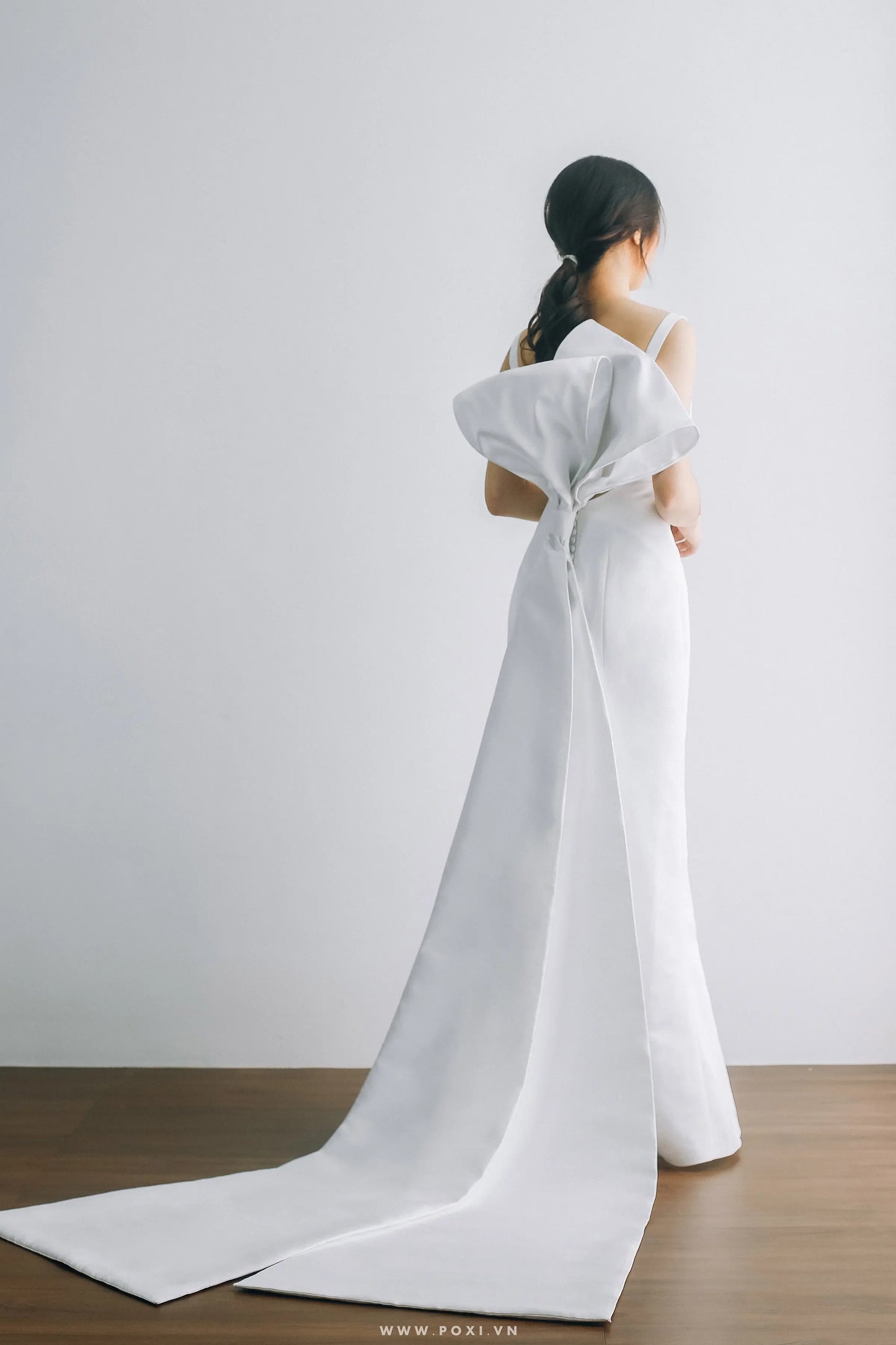 Nơ to bản phối đuôi nơ dài - NO1490