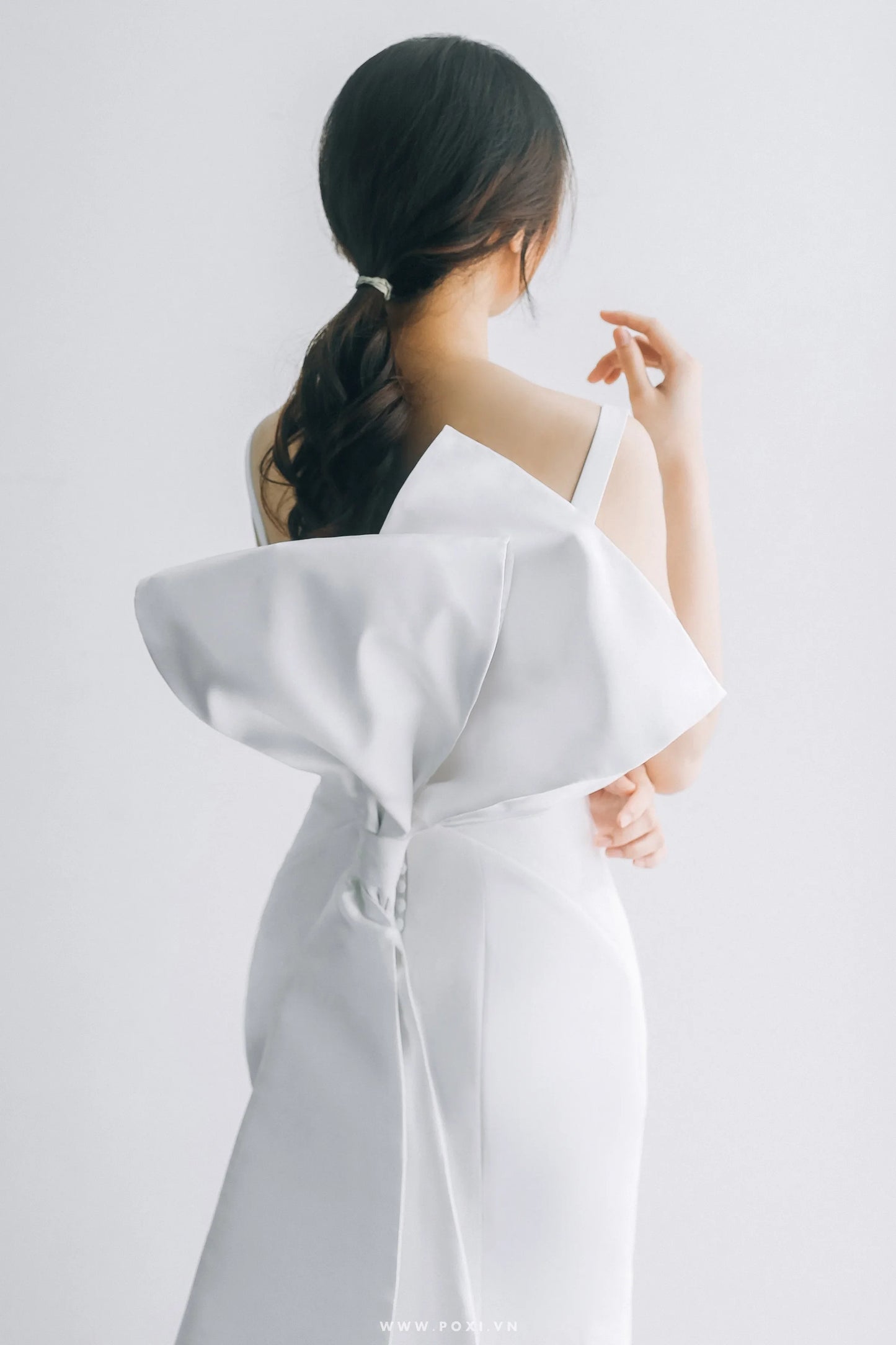 Nơ to bản phối đuôi nơ dài - NO1490