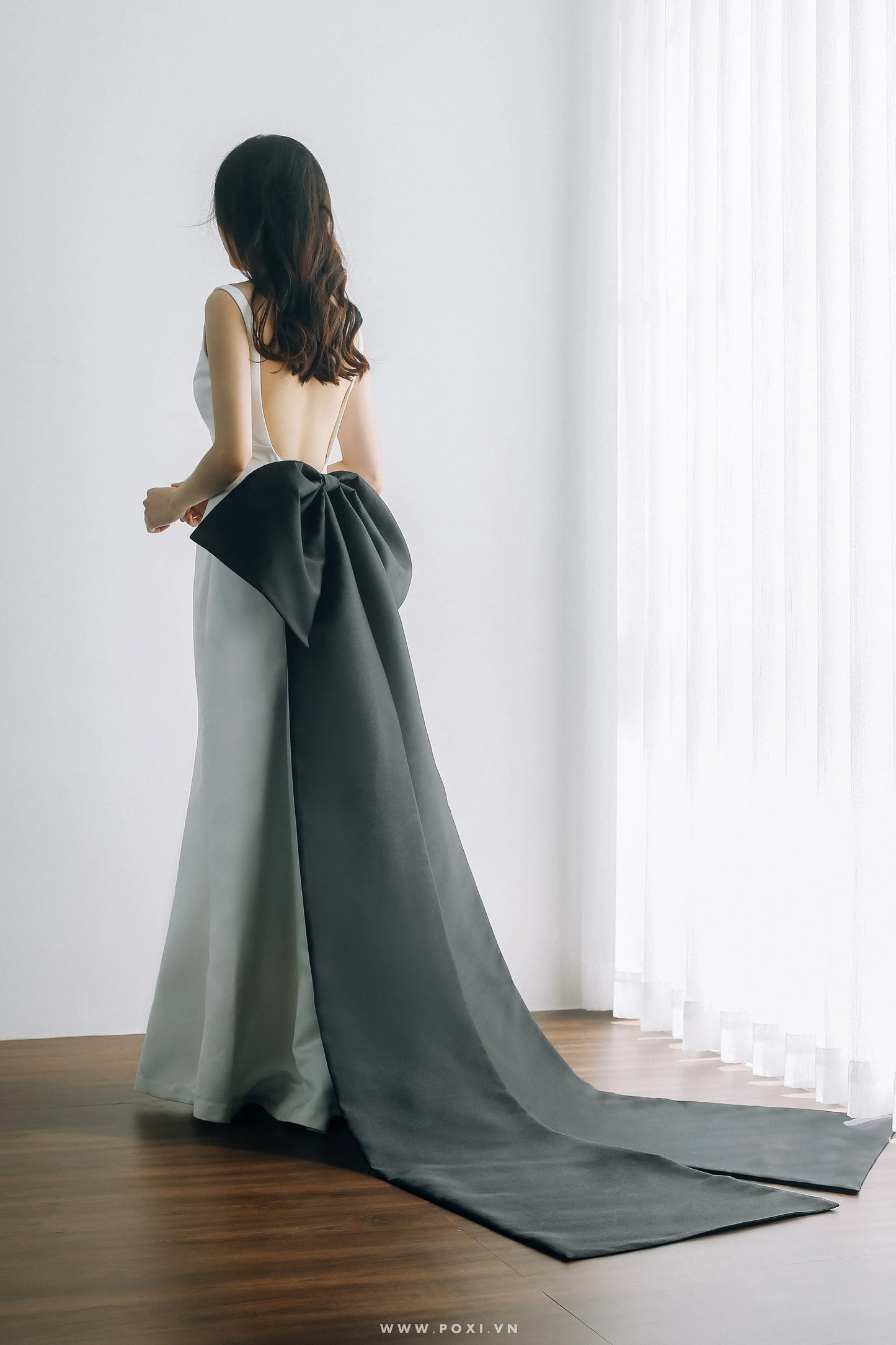 Nơ to bản phối đuôi nơ dài - NO1690