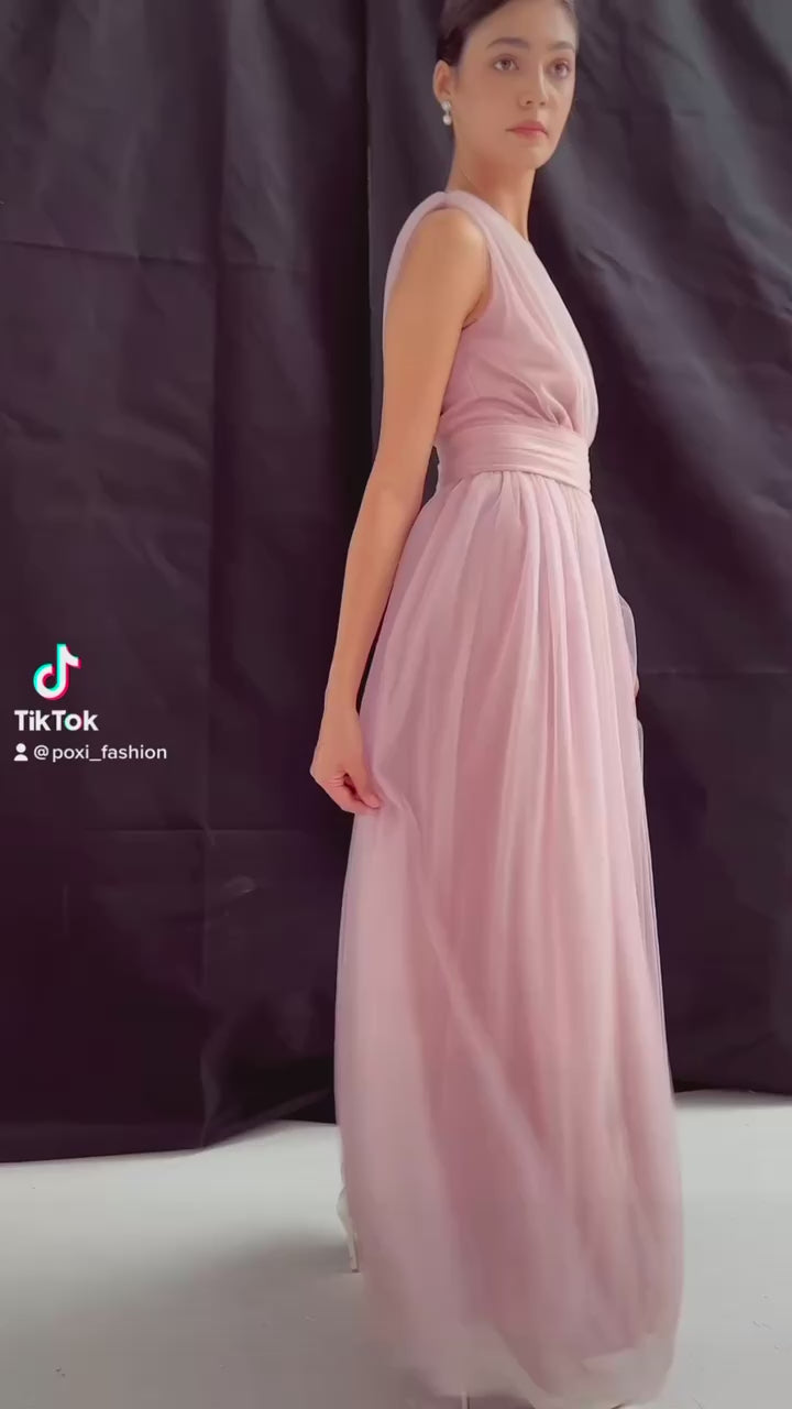 Đầm lưới chéo vai dáng váy xòe - D1570 Regular