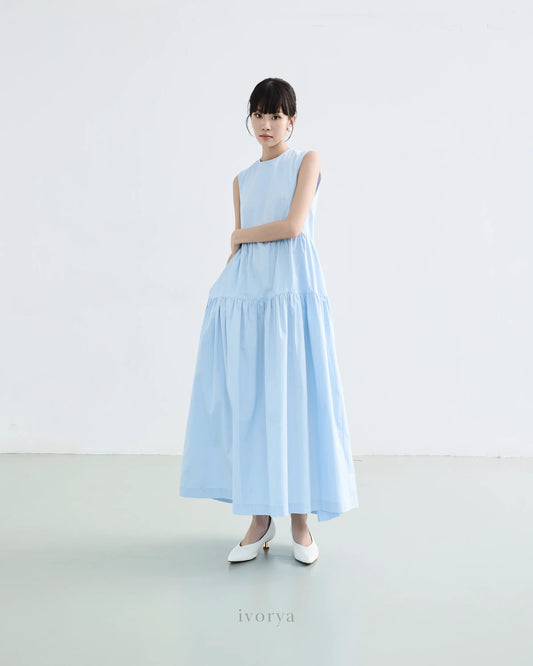 Đầm nữ form rộng màu xanh dương nhạt - YD9934C