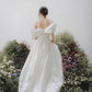Modern and impressive with an Off-the-shoulder white wedding dress - D1736B - POXI
