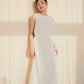 Đầm cổ tròn không tay cut-out lưng sau - F10 Regular
