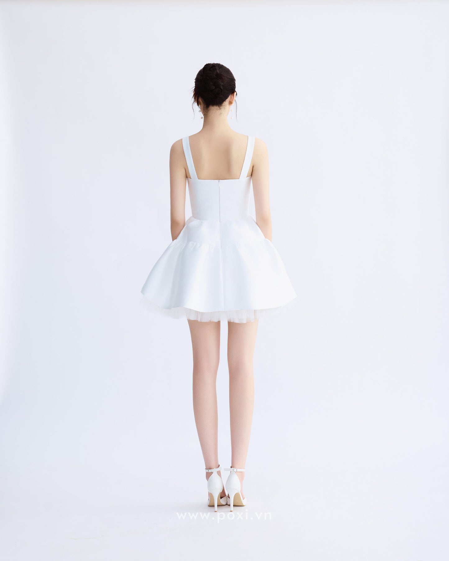 Đầm mini hai dây váy nhún xòe - D1937 Regular
