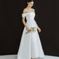 Modern and glamour off-the-shoulder wedding dress - D1817 - POXI