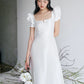 Đầm cổ vuông tay phồng, dáng váy Aline xòe nhẹ - D1920 Regular