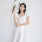 Đầm cổ vuông tay phồng, dáng váy Aline xòe nhẹ - D1920 Regular