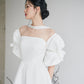 Đầm cúp ngực phối lưới thân trên, tay phồng xếp nếp và váy xòe xếp ly- D1834