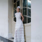 3D floral lace custom-order dress with sleeveless crew neck - F2 - POXI