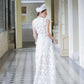 3D floral lace custom-order dress with sleeveless crew neck - F2 - POXI