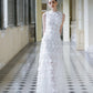 3D floral lace custom-order dress with sleeveless crew neck - F2 - POXI