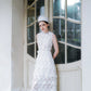 3D floral lace custom-order dress with sleeveless crew neck - F2 - POXI