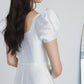 Đầm cổ vuông tay phồng, dáng váy Aline xòe nhẹ - D1920