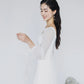 Đầm cổ vuông tay dài thắt nơ, dáng váy Aline xòe nhẹ - D1576 Regular