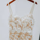 Off-the-shoulder 3D floral lace custom-order dress - F11 - POXI