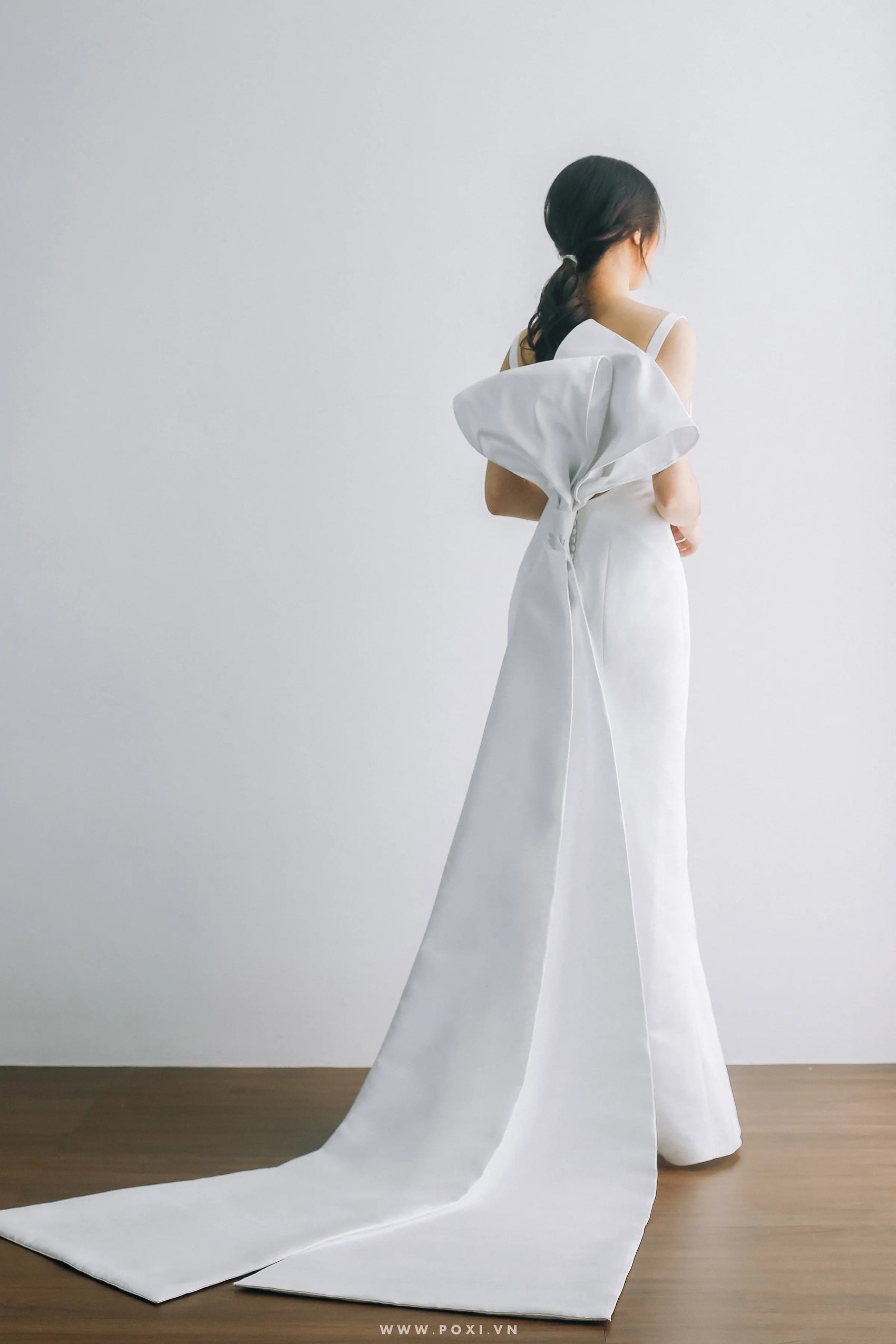 Nơ to bản phối đuôi nơ dài - NO1490