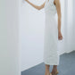 Đầm cổ V không tay phối vạt bèo to bản - D2038