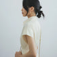 Đầm sơ mi kem form rộng tay ngắn thanh lịch - YD9764B