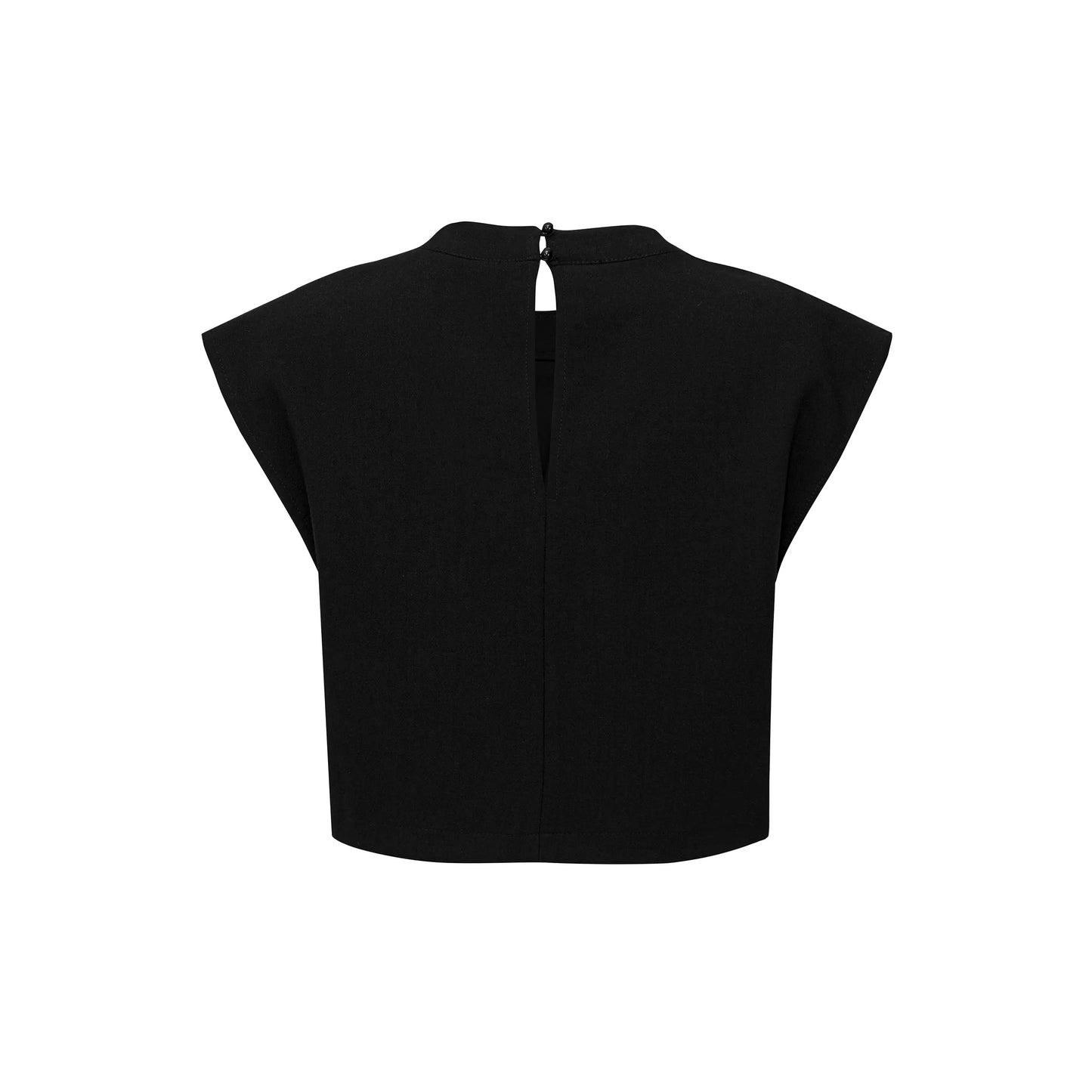 Áo crop-top nữ màu đen, không tay - SH9965