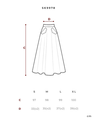 Chân váy chữ A satin màu đen - SK9978