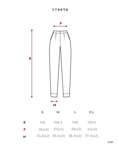 Quần tây nữ ống rộng màu nâu xếp ly trước - YT9976