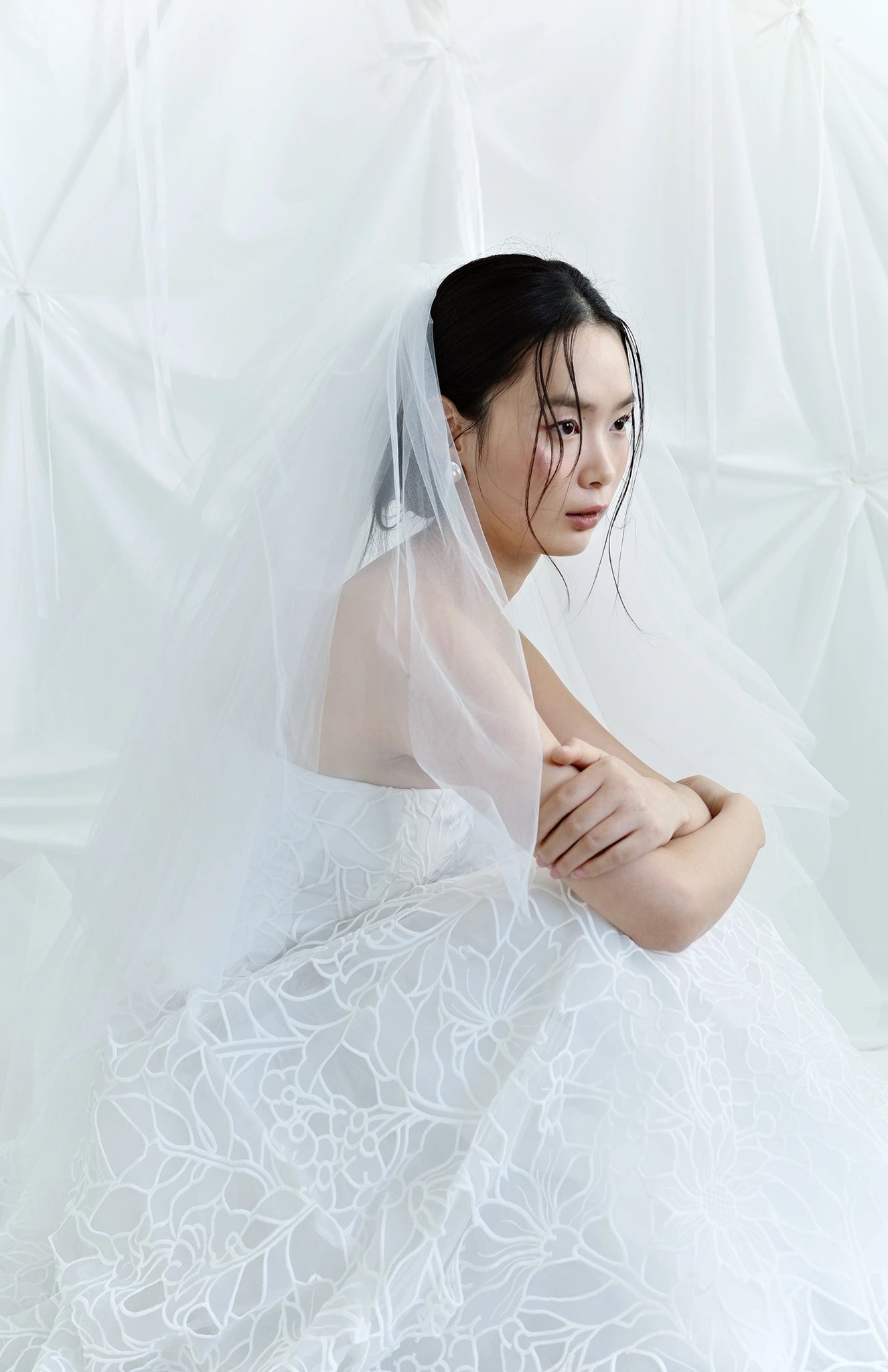 Đầm ren cúp ngực váy xòe rộng - D2003B