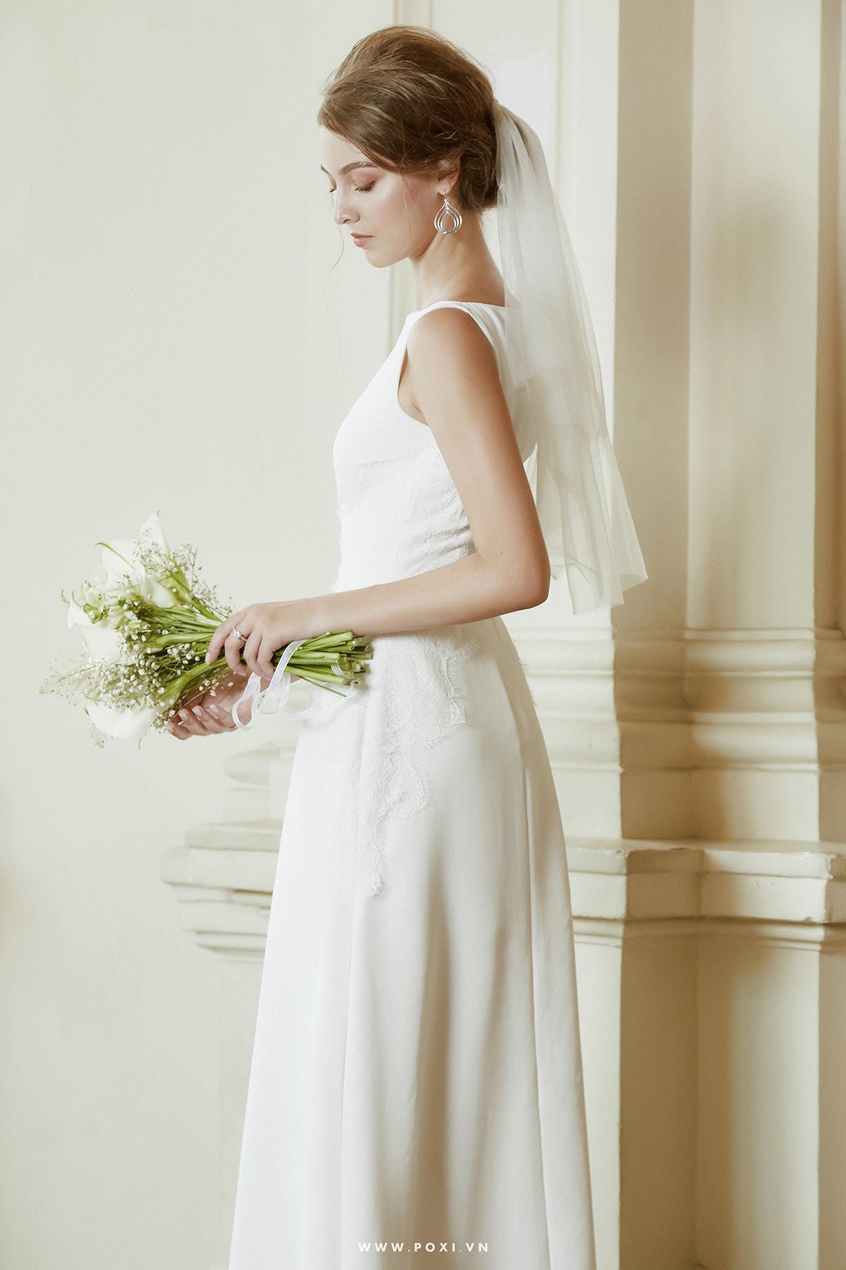 Lúp voan cài tóc cô dâu - LUP230