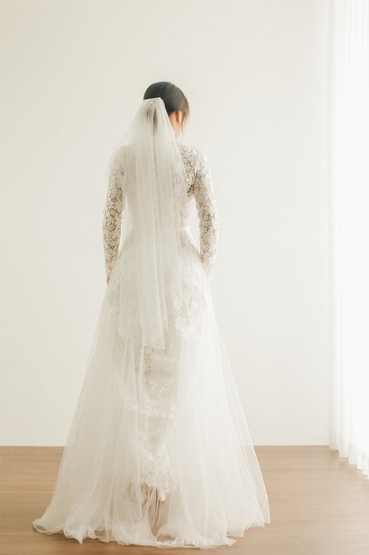 Lúp voan cài tóc cô dâu - LUP250