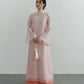Set áo dài phom rộng màu hồng nhạt - S1994C