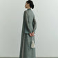Set áo dài phom rộng màu xanh rêu - S1994D