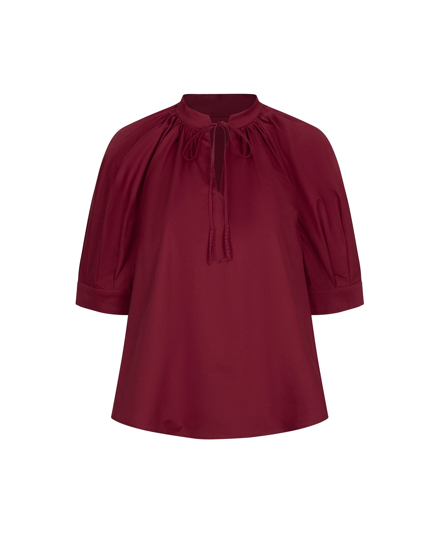 Áo kiểu nữ màu đỏ cổ xẻ V và tay ngắn - SH9777