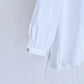 Áo kiểu nữ cổ tròn tay lỡ phối bèo nhún giữa trước và khuy nút cài phía sau - SH9779