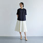 Áo cổ tròn màu xanh navy, tay áo ngắn lai to bản - SH9781B