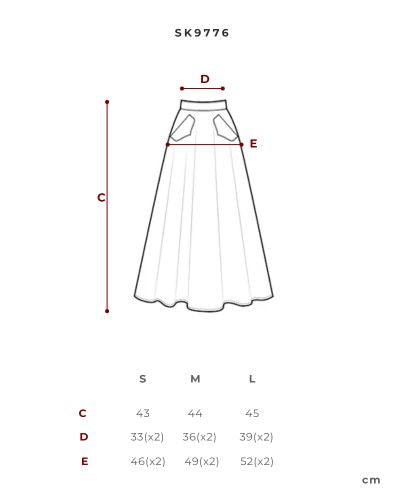 Chân váy chữ A ngắn trên gối màu đen  - SK9776