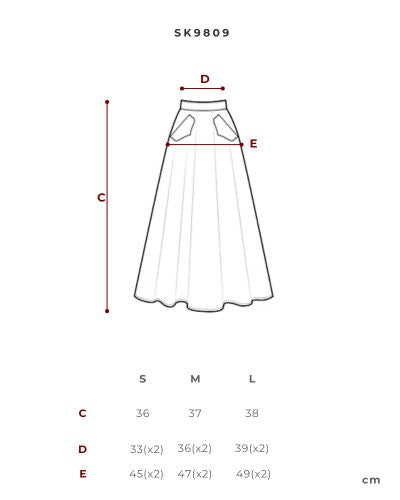 Chân váy chữ A ngắn trên gối màu nâu nhạt - SK9809