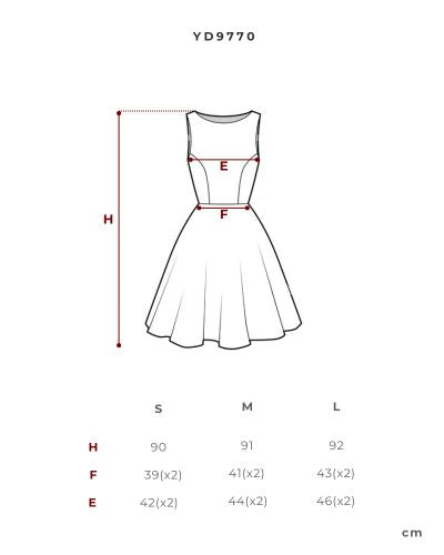 Đầm cổ tròn tay ngắn, váy Aline xòe nhẹ - YD9770