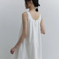 Đầm nữ màu trắng form rộng không tay - YD9794