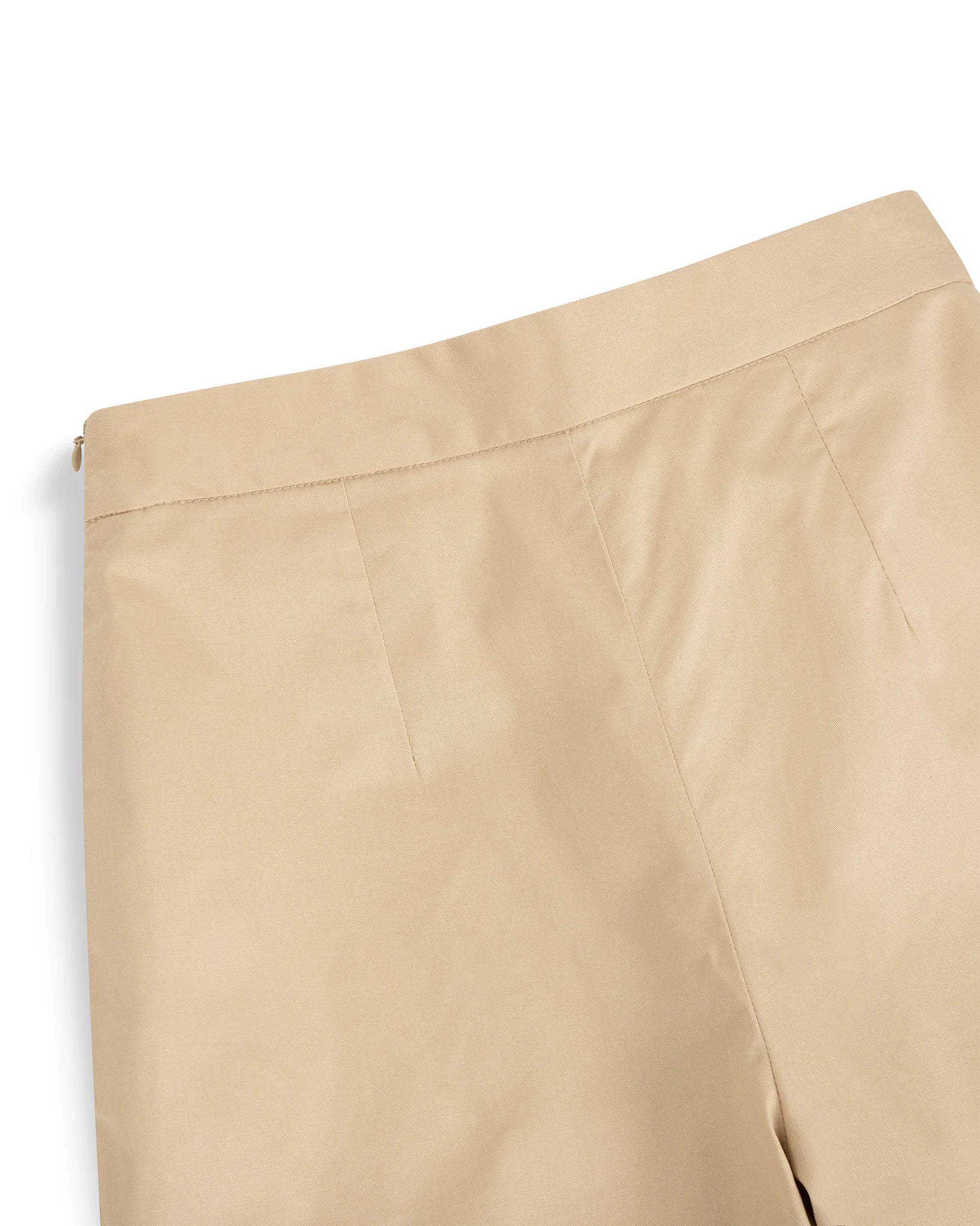 Quần tây nữ ống đứng màu be lai gập to bản - YT9925B