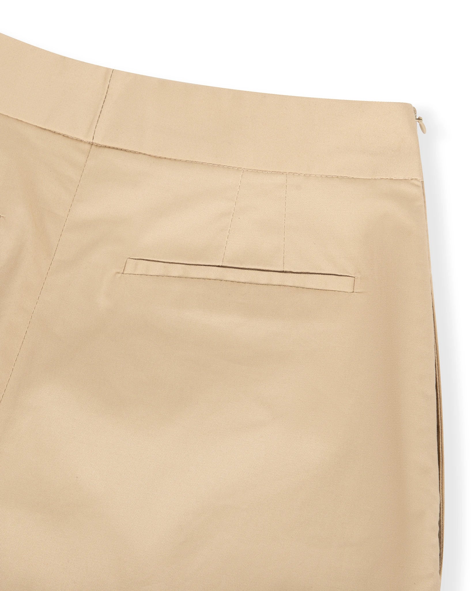 Quần tây nữ ống đứng màu be lai gập to bản - YT9925B