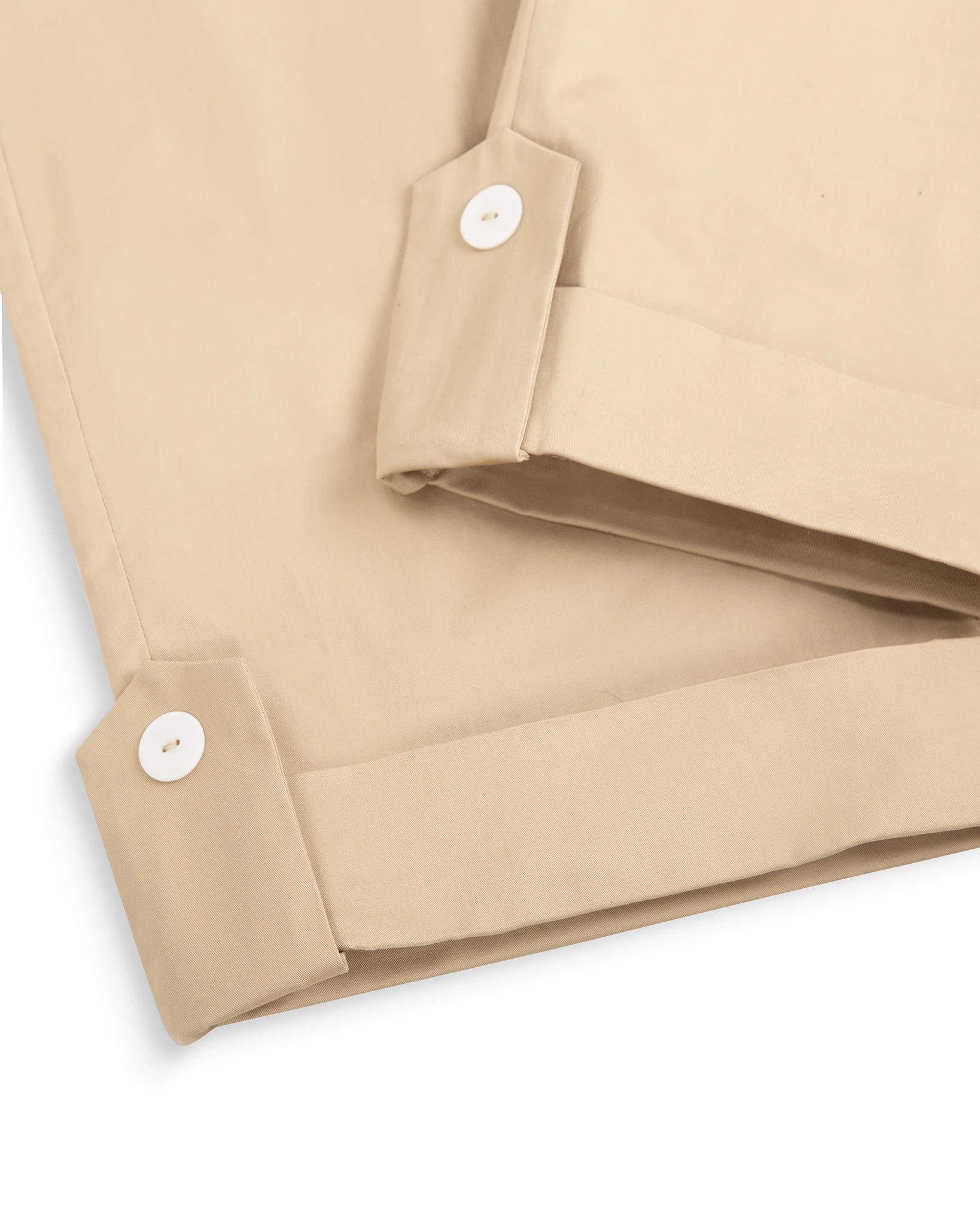 Quần tây nữ ống đứng màu be lai gập to bản - YT9925B