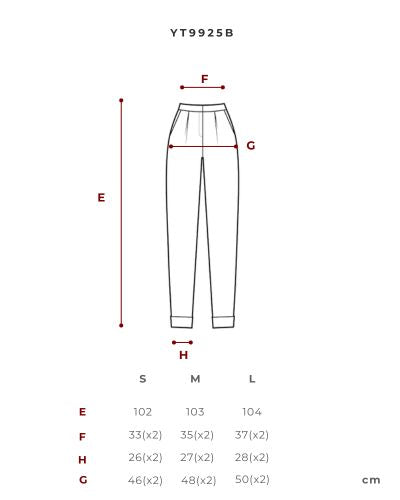Quần tây nữ ống đứng màu be lai gập to bản - YT9925B